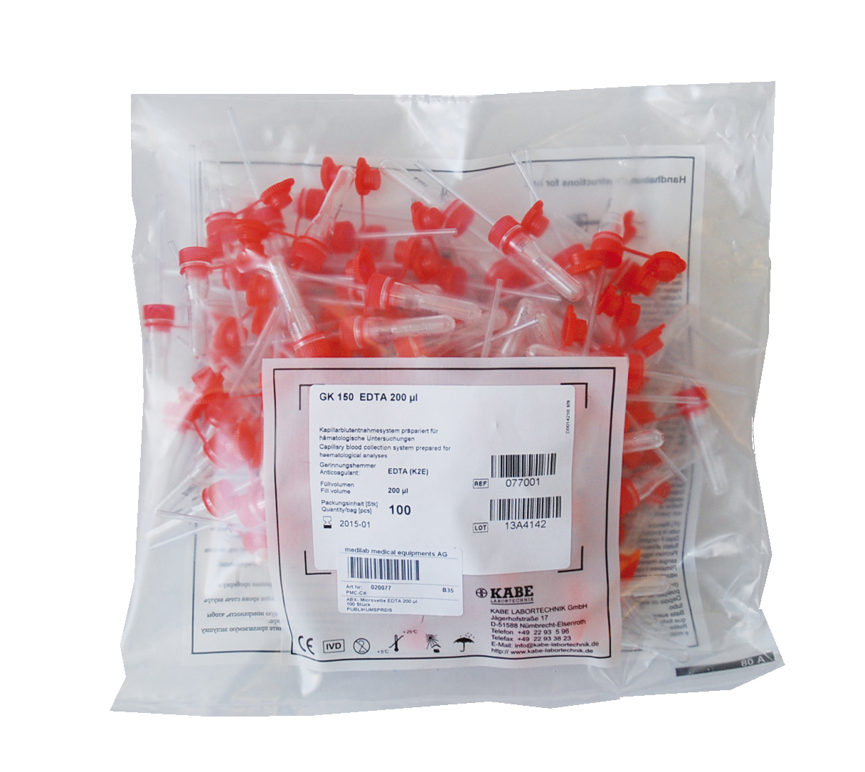 Microvette EDTA 200 µl