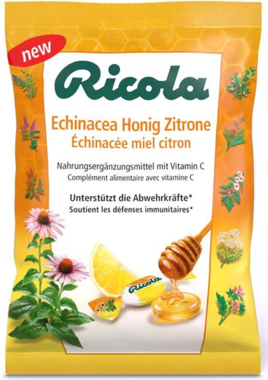Ricola Bonbons Echinacea Honig Zitrone 75 g