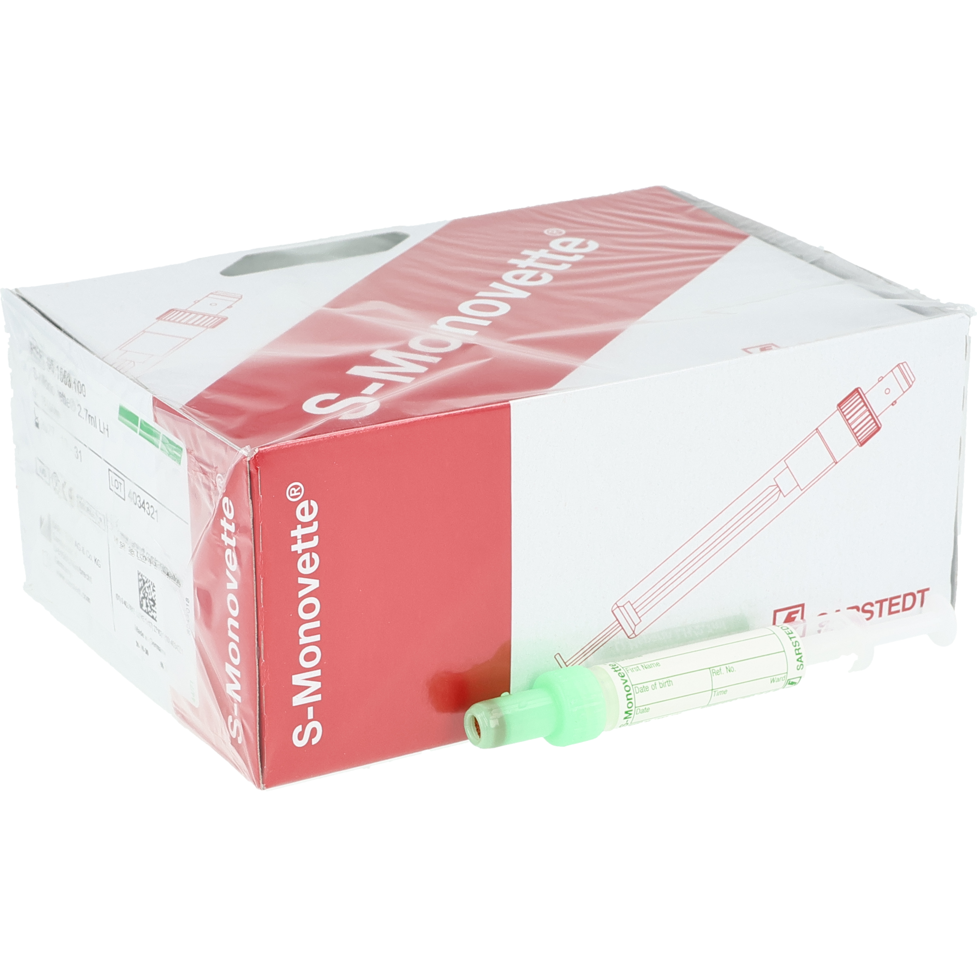 S- Monovette 2,7 ml Lithium-Heparin, steril mit Papieretikett S- Monovette 2,7 ml Lithium-Heparin, steril mit Papieretikett