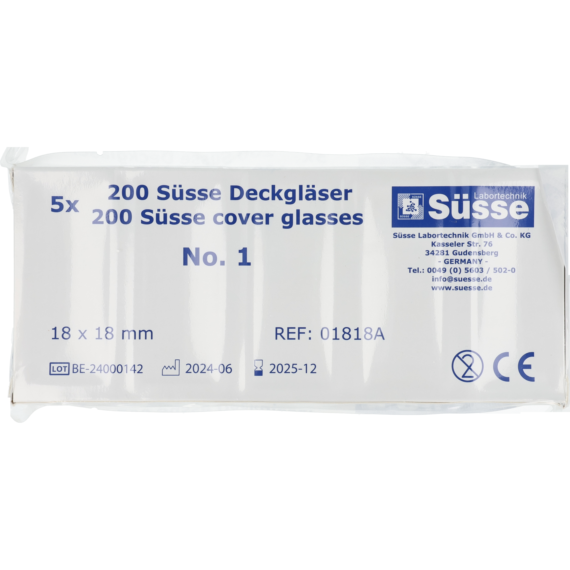 Deckgläser ungeeicht (Neue Packungsgrösse) Deckgläser ungeeicht (Neue Packungsgrösse)