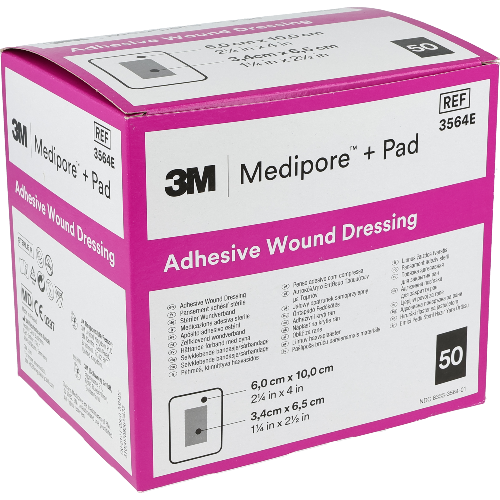 3M Medipore + Pad 6 x 10 cm 3M Medipore + Pad 6 x 10 cm