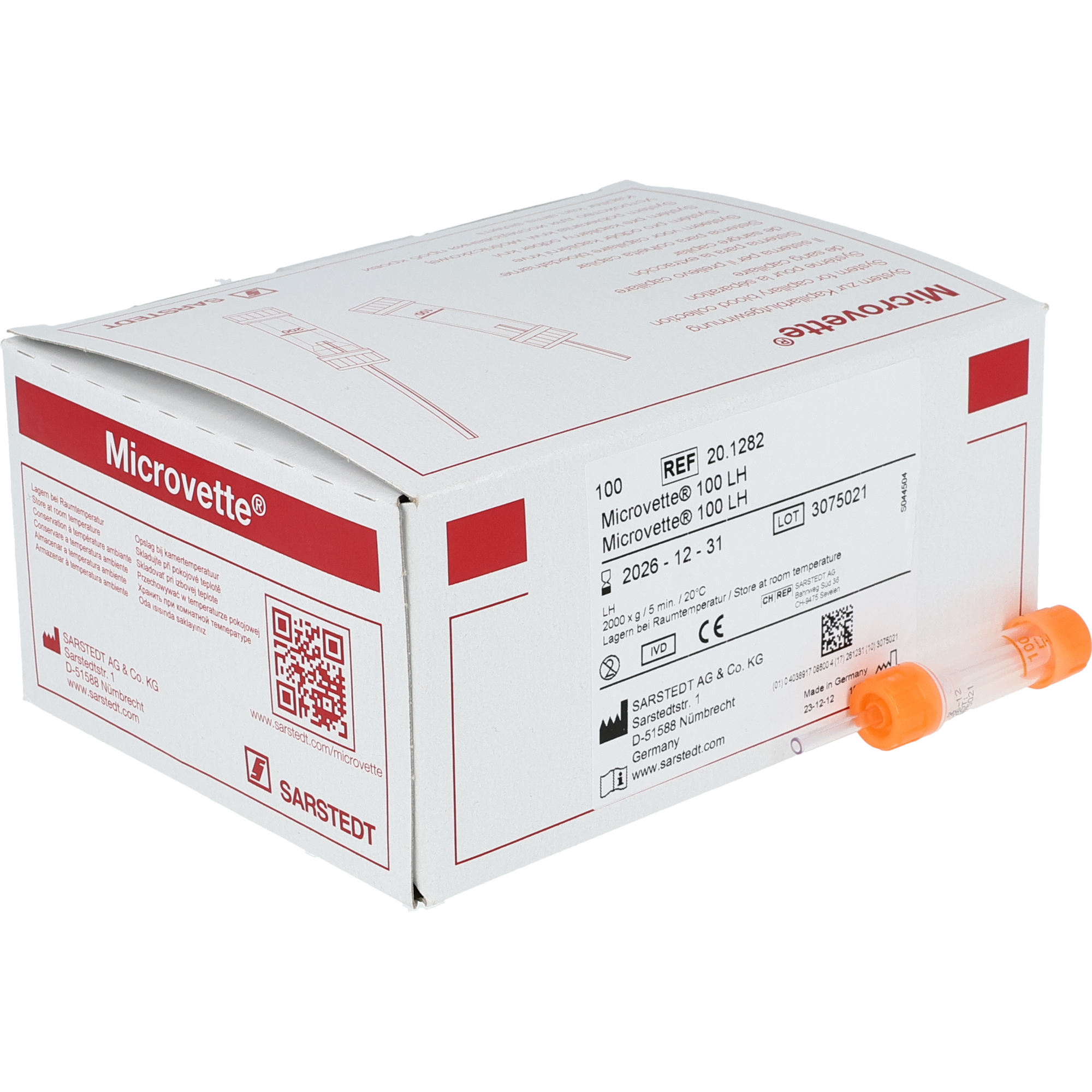 Microvette 100 Lithium Heparin LH, 100 µl Microvette 100 Lithium Heparin LH, 100 µl