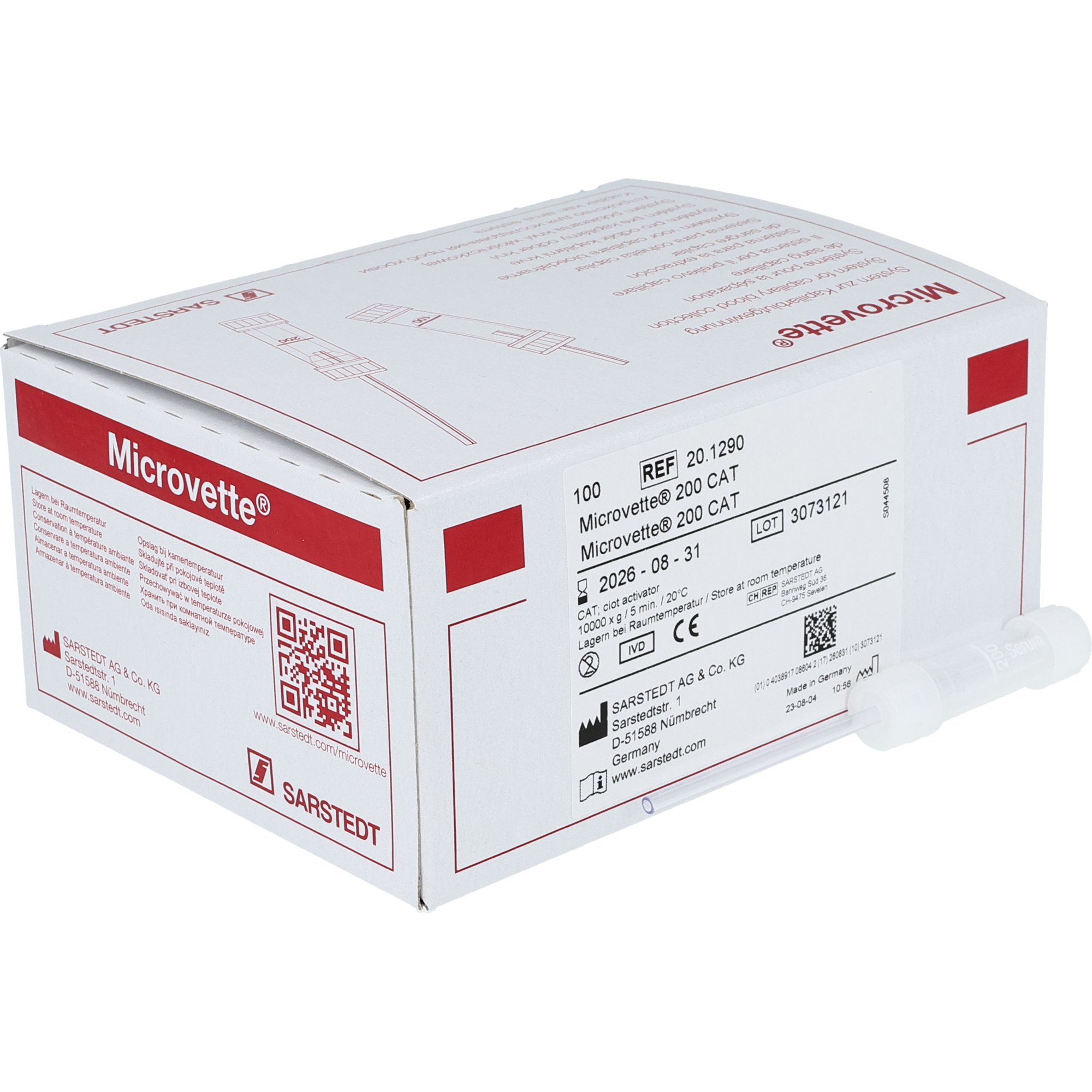 Microvette 200 Serum CAT, 200 µl Microvette 200 Serum CAT, 200 µl