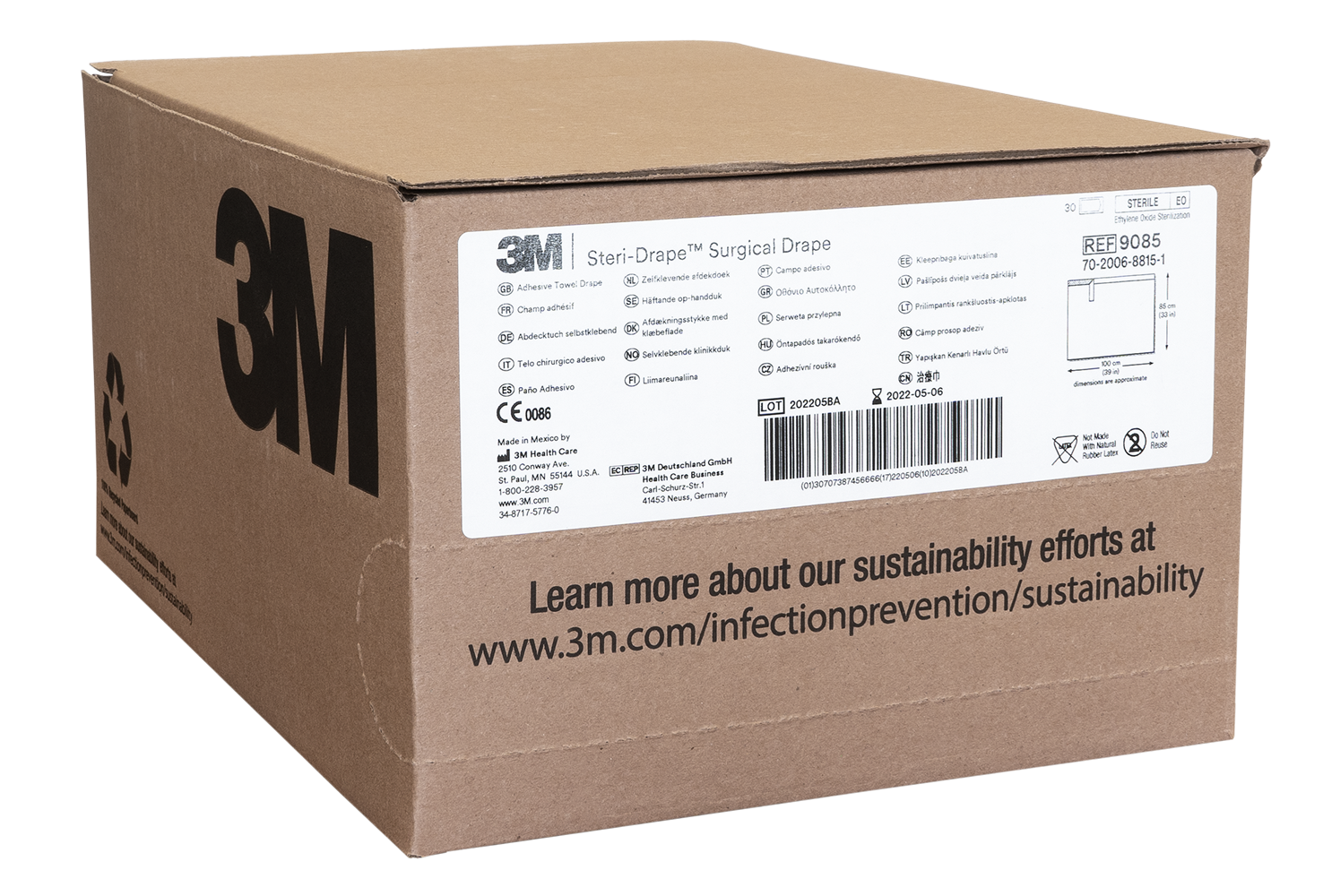 3M Steri-Drape Abdecktuch mit Klebezone