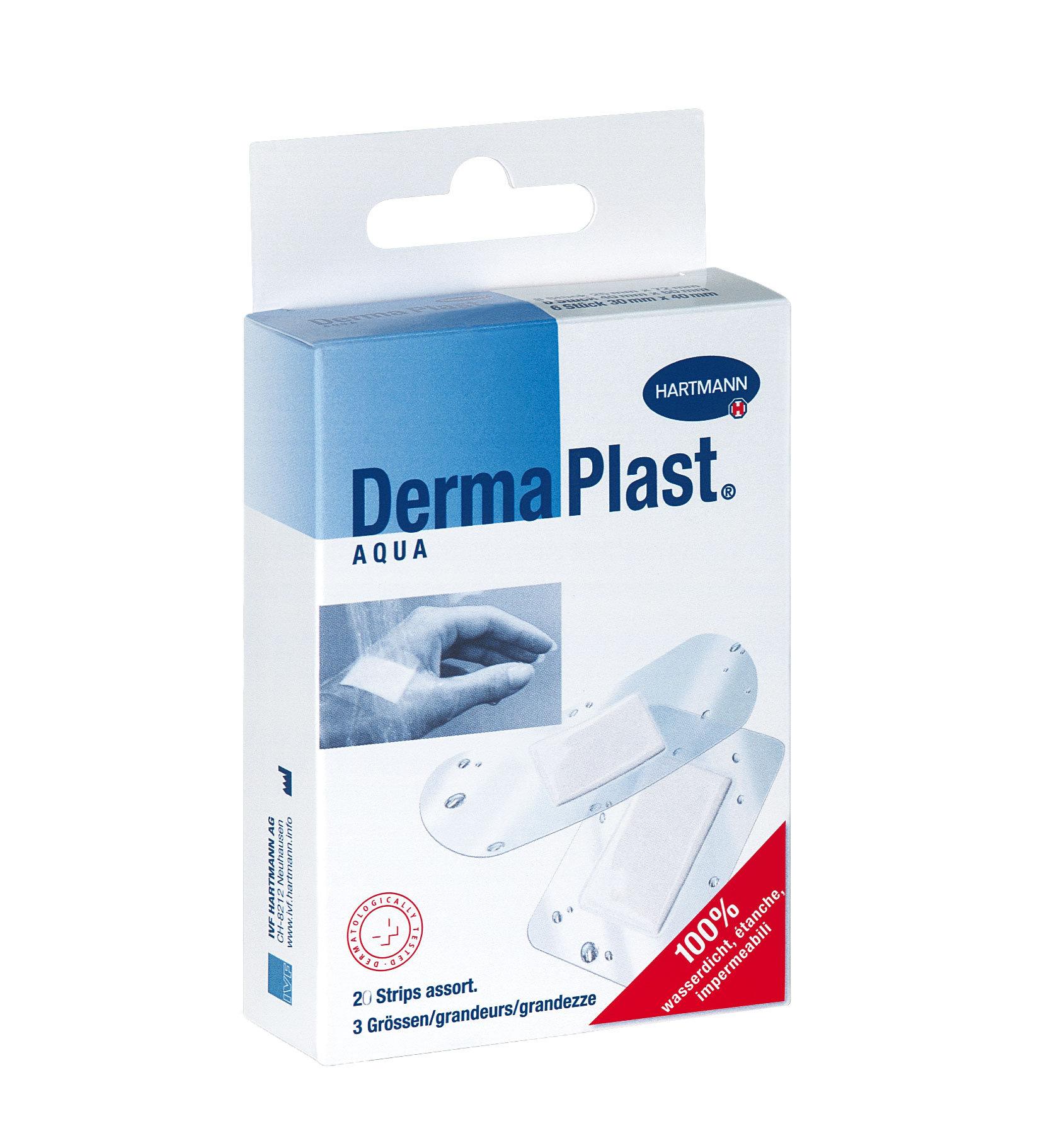DermaPlast Aqua Strips en 3 tailles