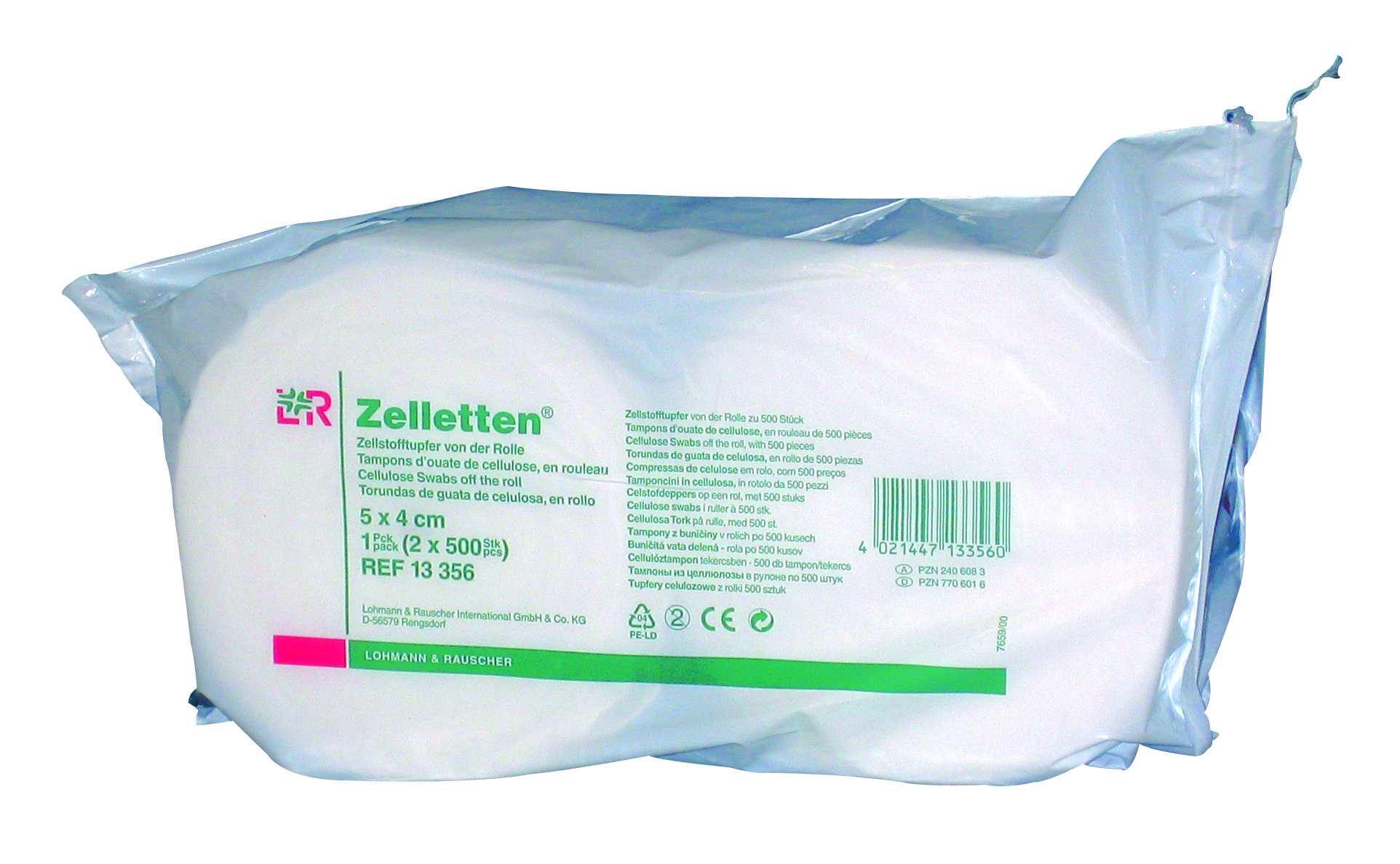 Zelletten im Folienbeutel