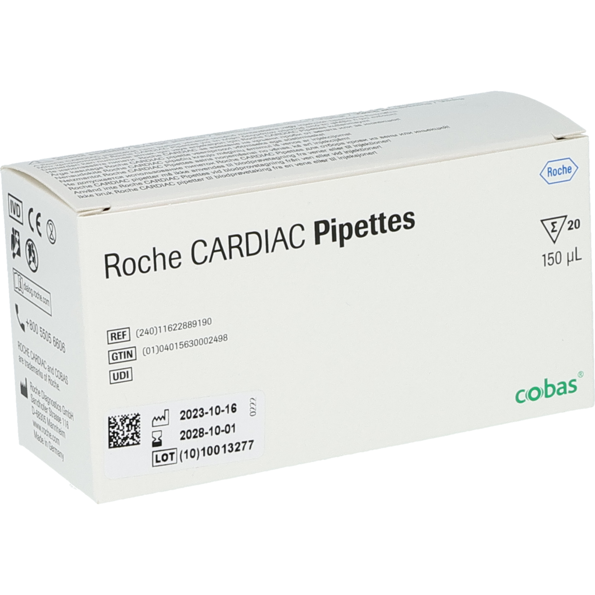 Roche cobas H 232 pipettes 150 µl