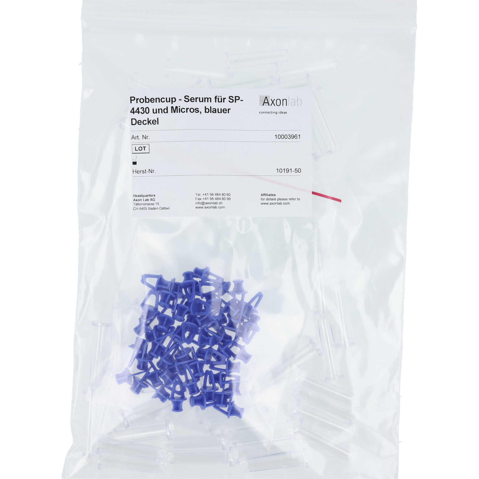 Cupule d'échantillonnage pour la dilution de la CRP