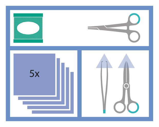 MediSet Kit de suture -12 stérile en emballage individuel