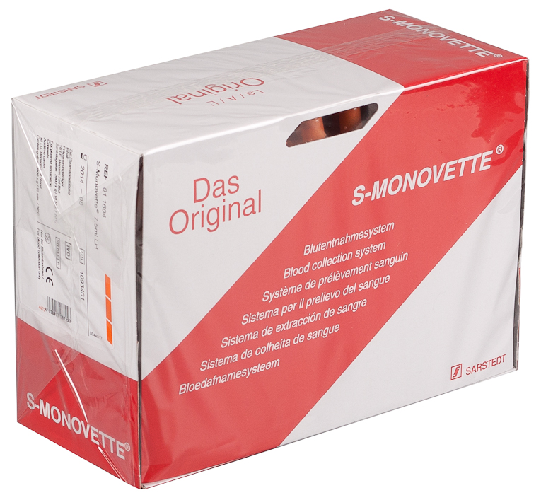 S- Monovette 2,7 ml Lithium-Heparin mit Etikette
