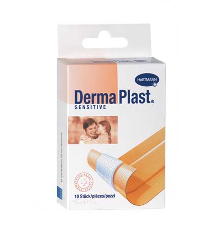 DermaPlast Sensitive hautfarben Wundschnellverband, zuschneidbar