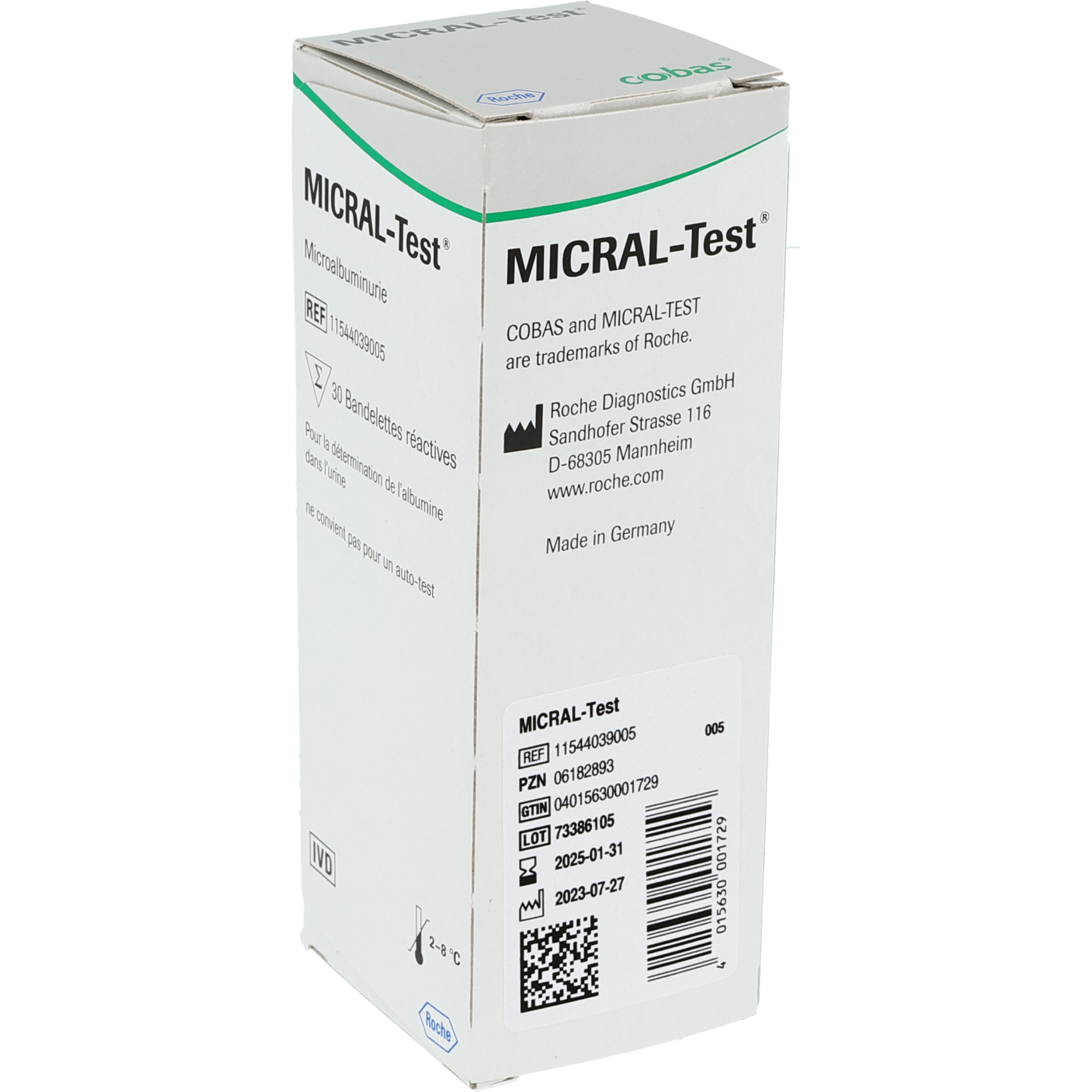 Micral Roche Urin- / Albumin-Teststreifen