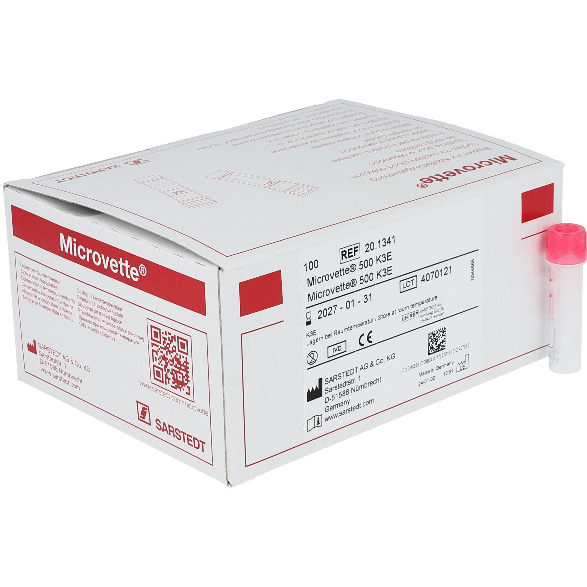 Microvette 500 EDTA K3E, 500 µl Microvette 500 EDTA K3E, 500 µl