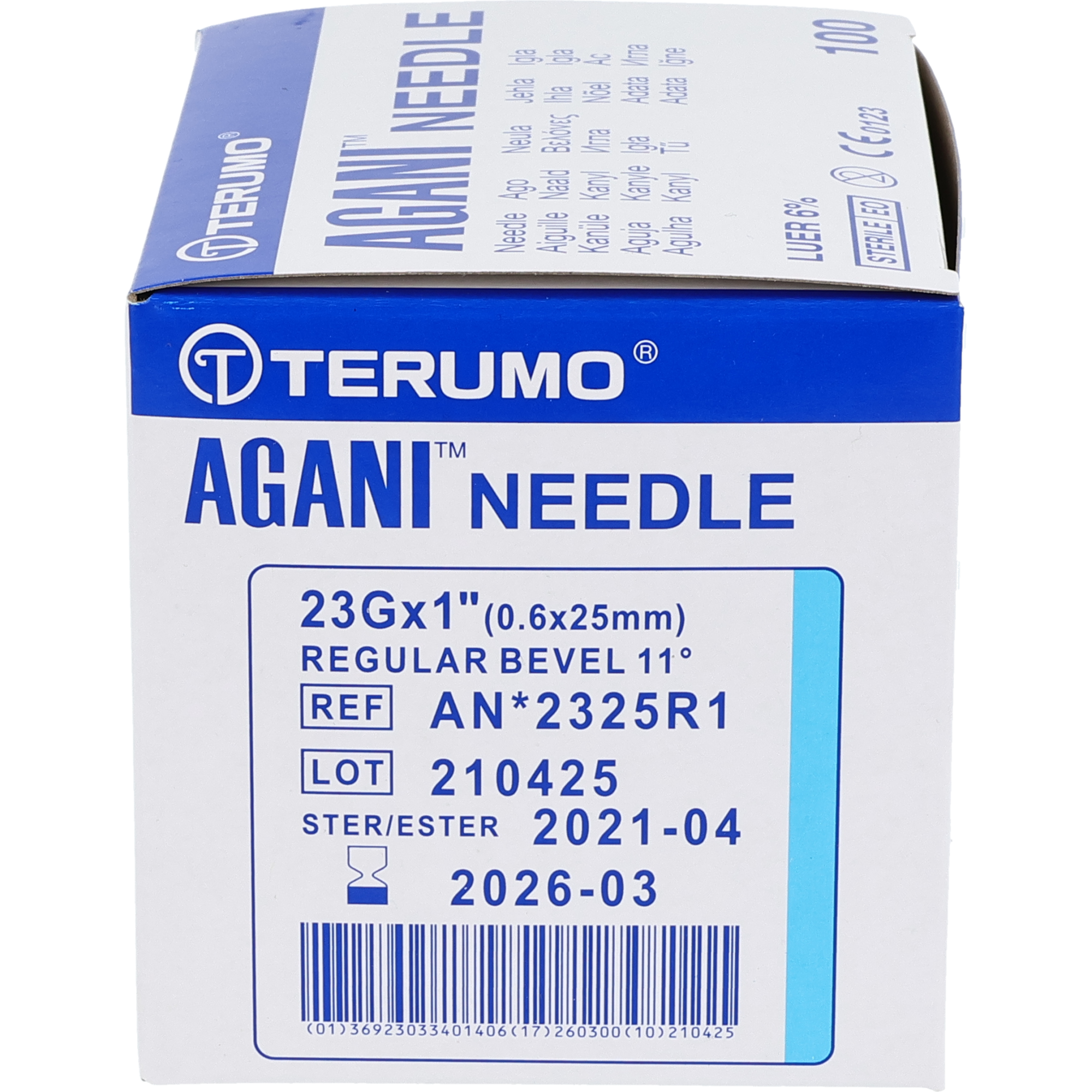 Terumo Agani Aiguille jetable bleue