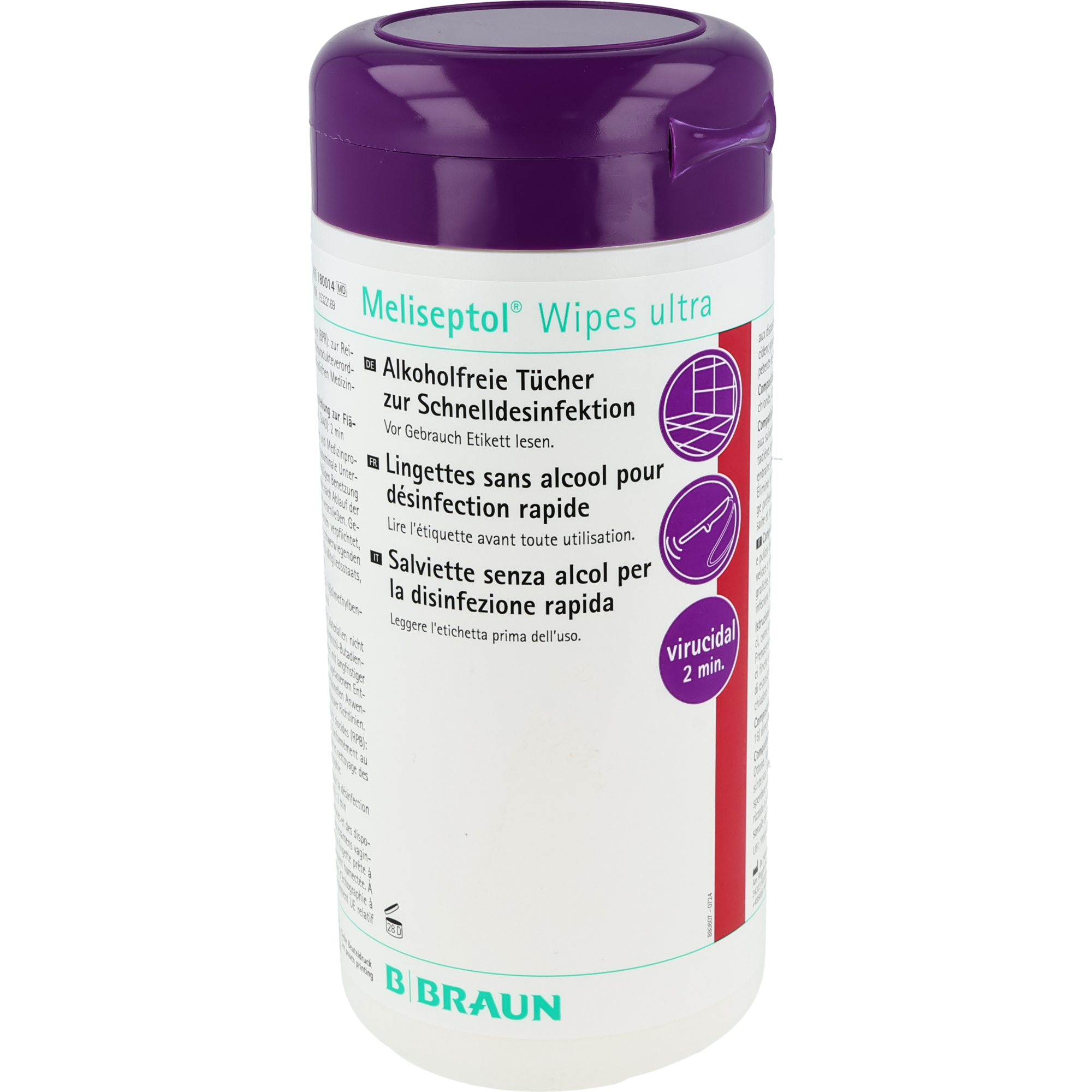 BBraun Meliseptol lingettes ultra Lingettes désinfectantes pour surfaces sans al
