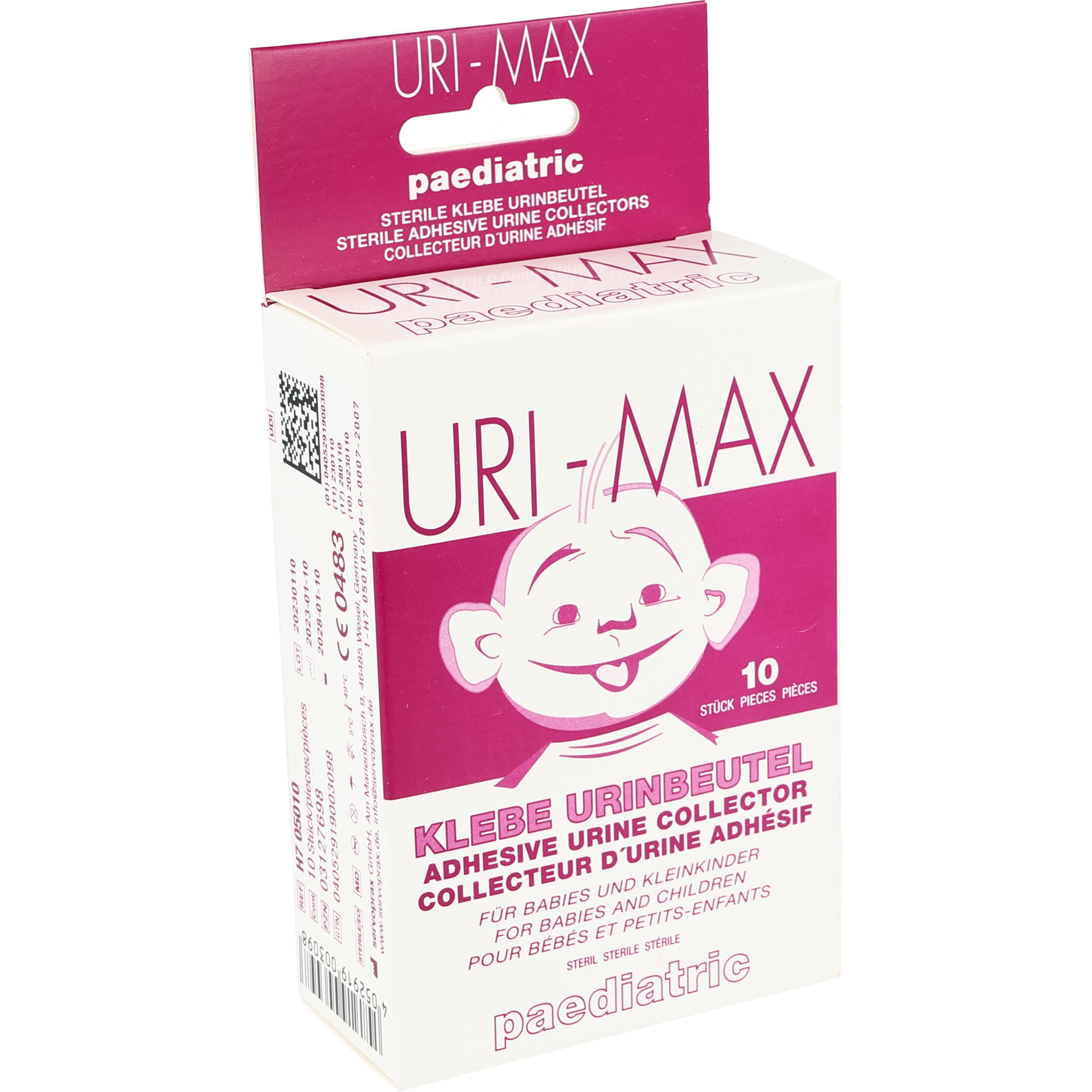 Poche urinaire adhésive pour enfants, stérile