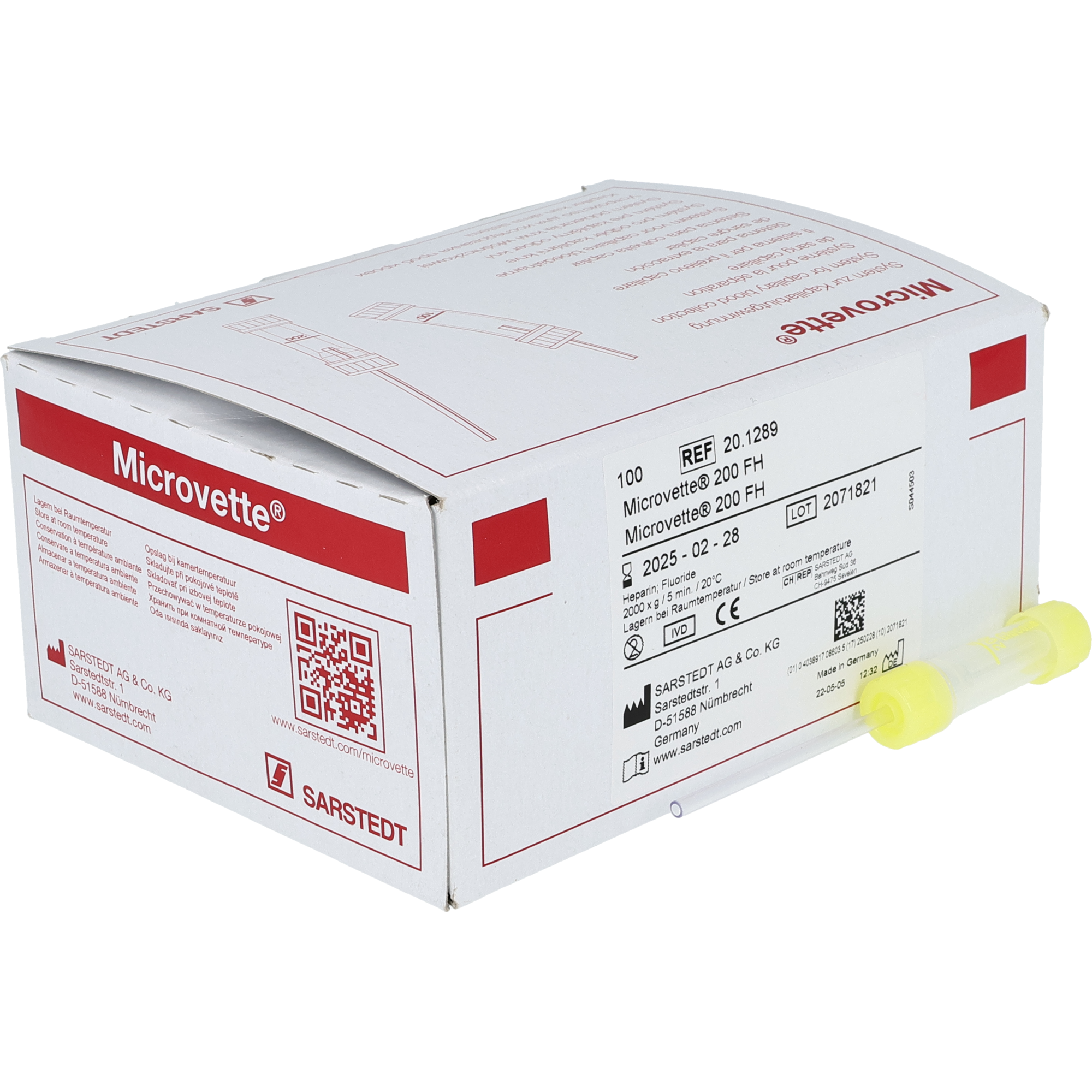 Microvette 200 Fluorure/héparine FH, 200 µl