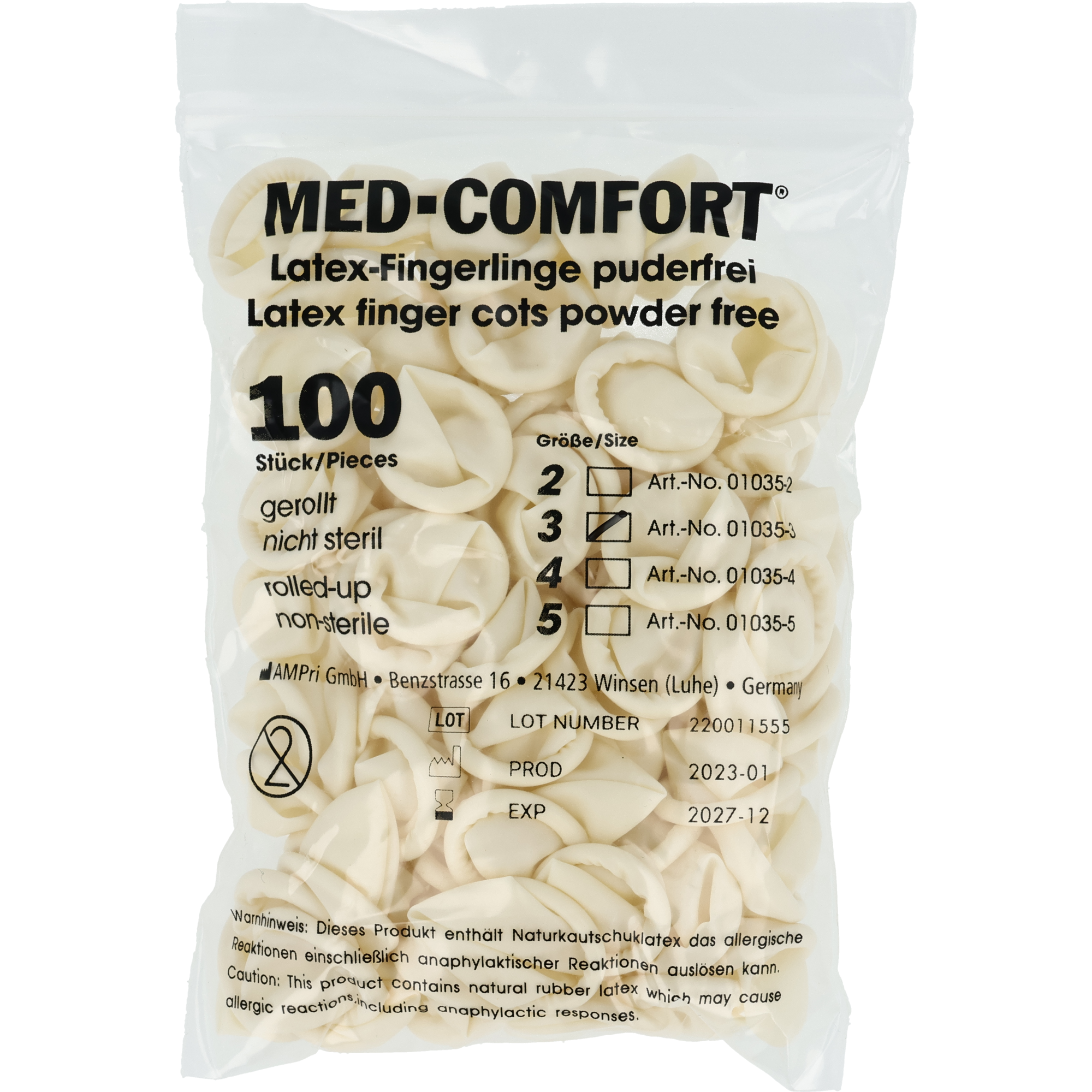 Ampri Fingerlinge Grösse M Ampri Fingerlinge Grösse M