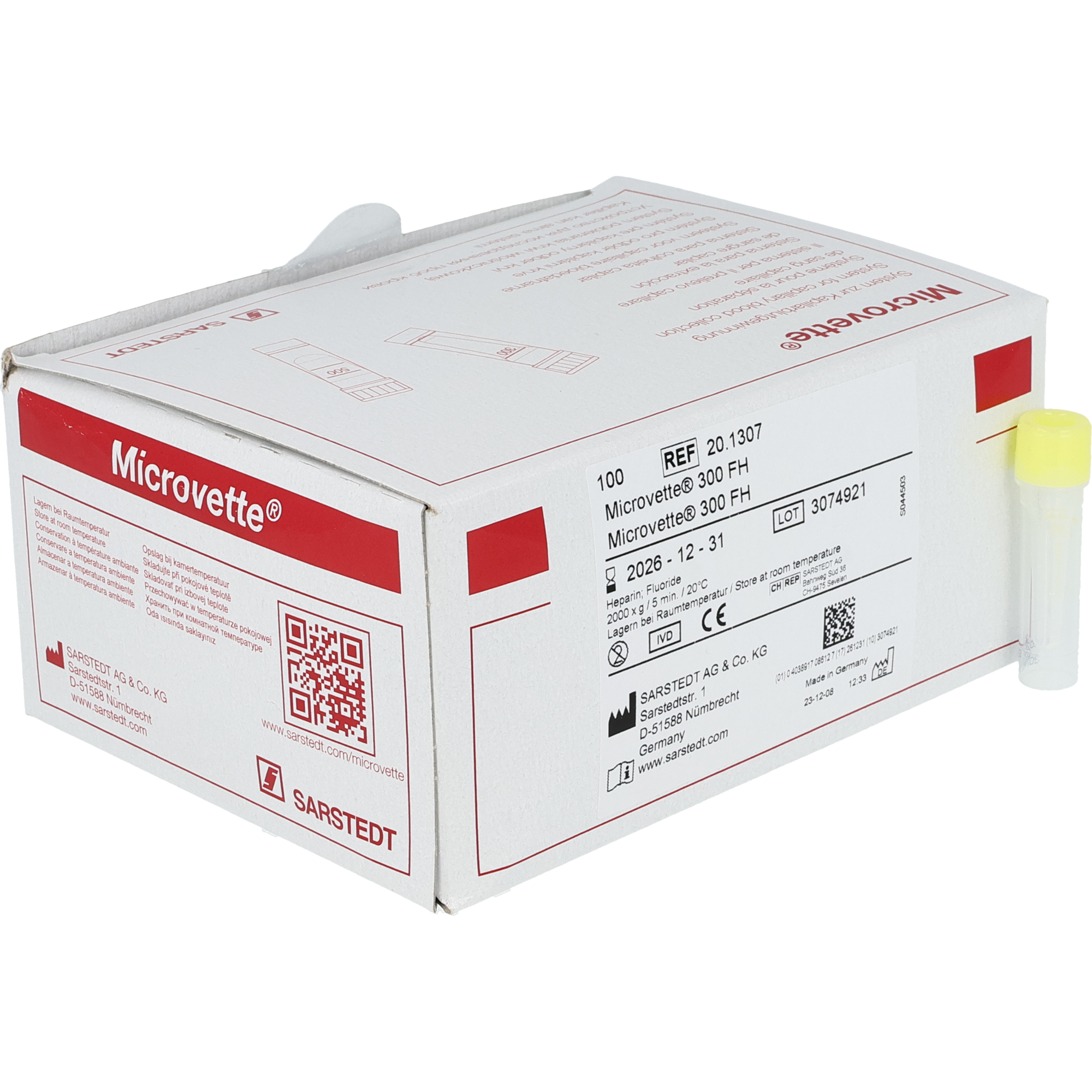 Microvette 300 Fluorure/héparine FH, 300 µl