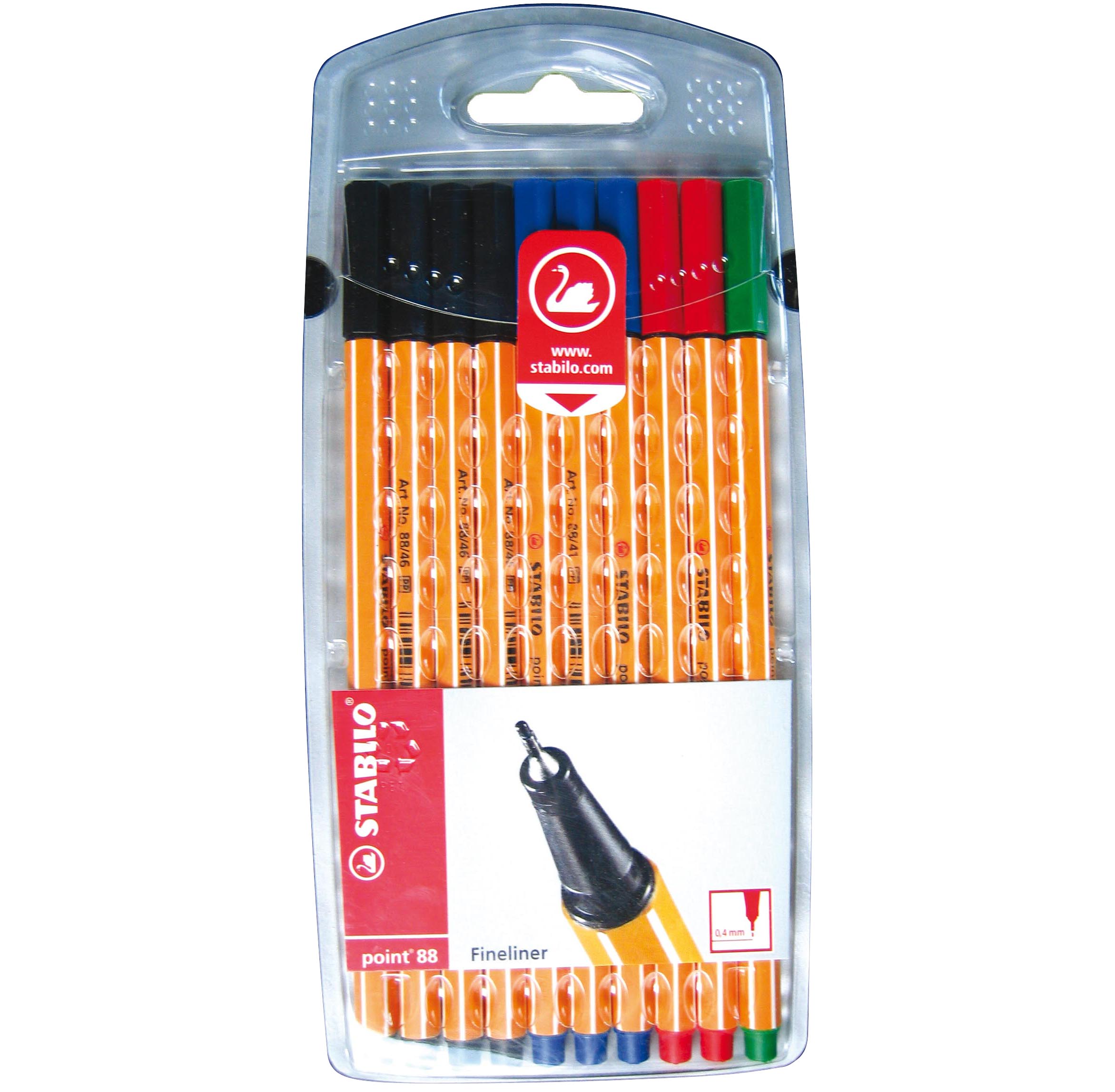 STABILO Fineliner 0.4 mm 10er Set
