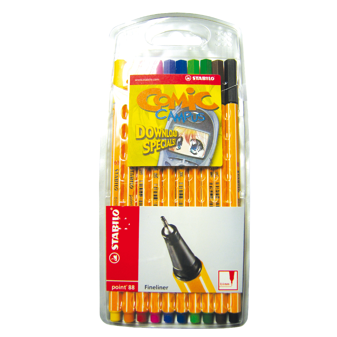 STABILO Fineliner 0.4 mm Lot de 10