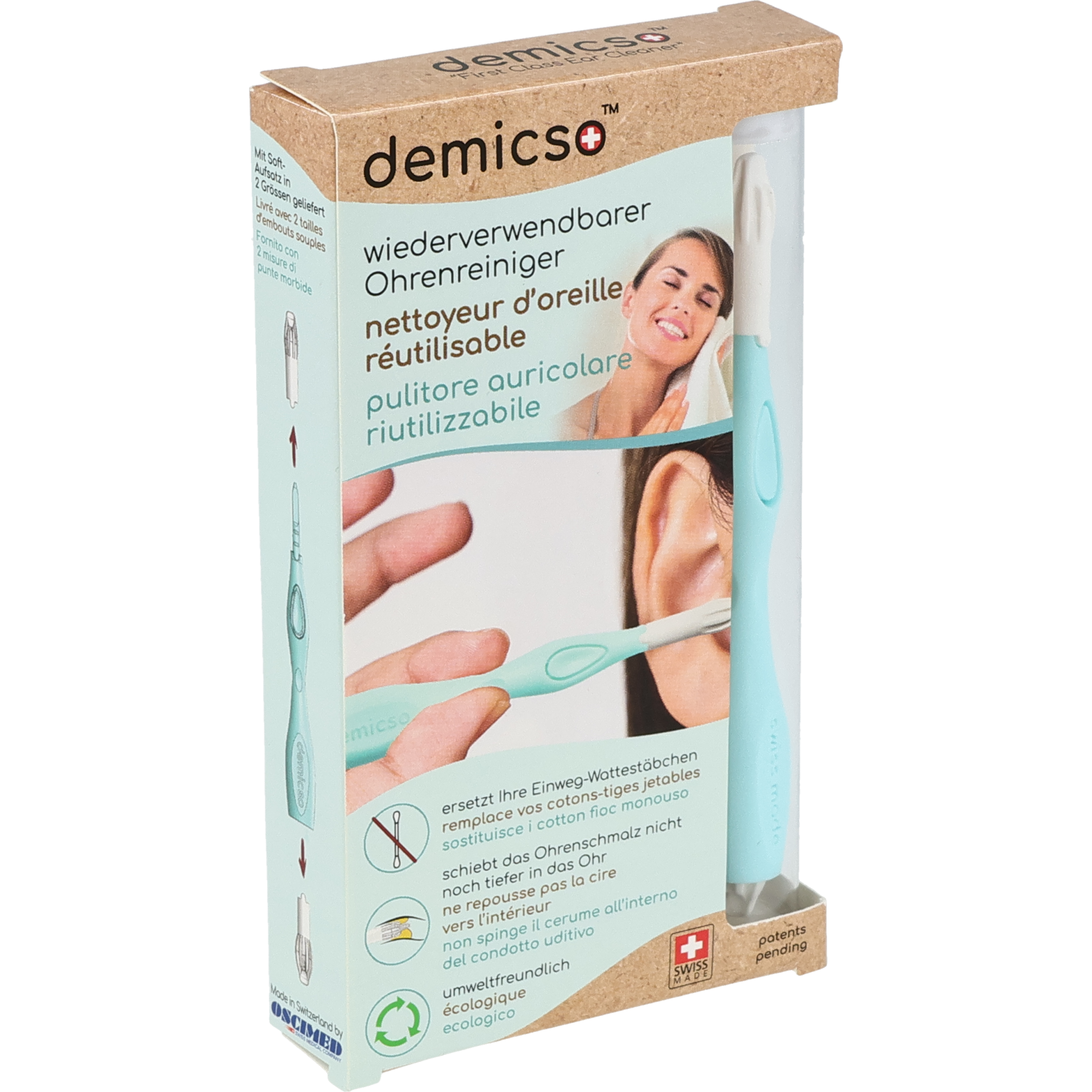Demicso, ein wiederverwendbarer Ohrreiniger Demicso, ein wiederverwendbarer Ohrreiniger