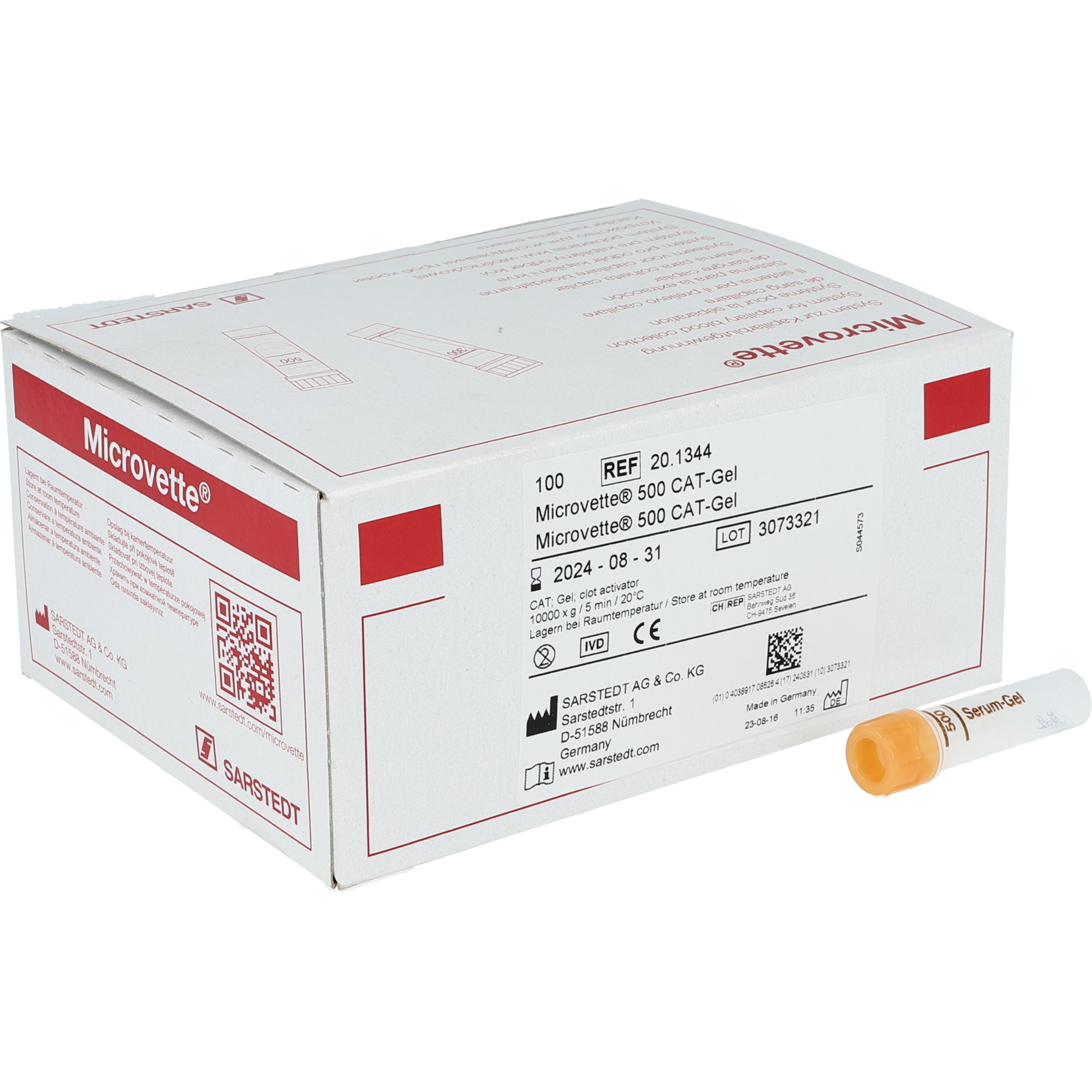 Microvette 500 Serum Gel CAT, 500 µl Microvette 500 Serum Gel CAT, 500 µl