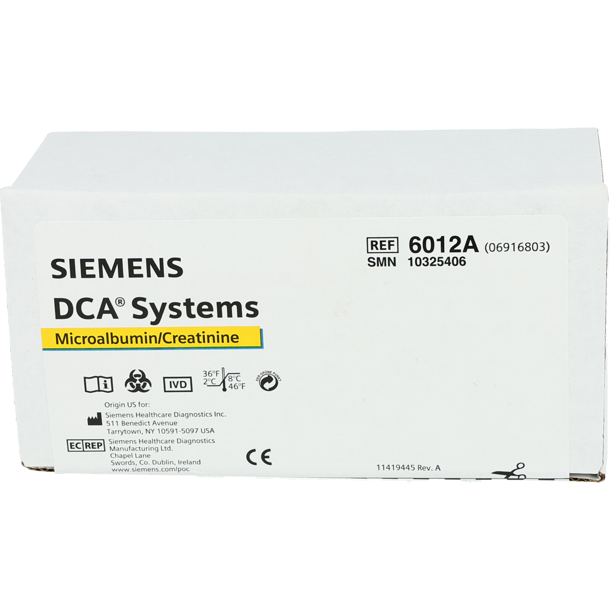 Siemens DCA Systems Microalbumin/Creatinin Control Kit Siemens DCA Systems Microalbumin/Creatinin Control Kit