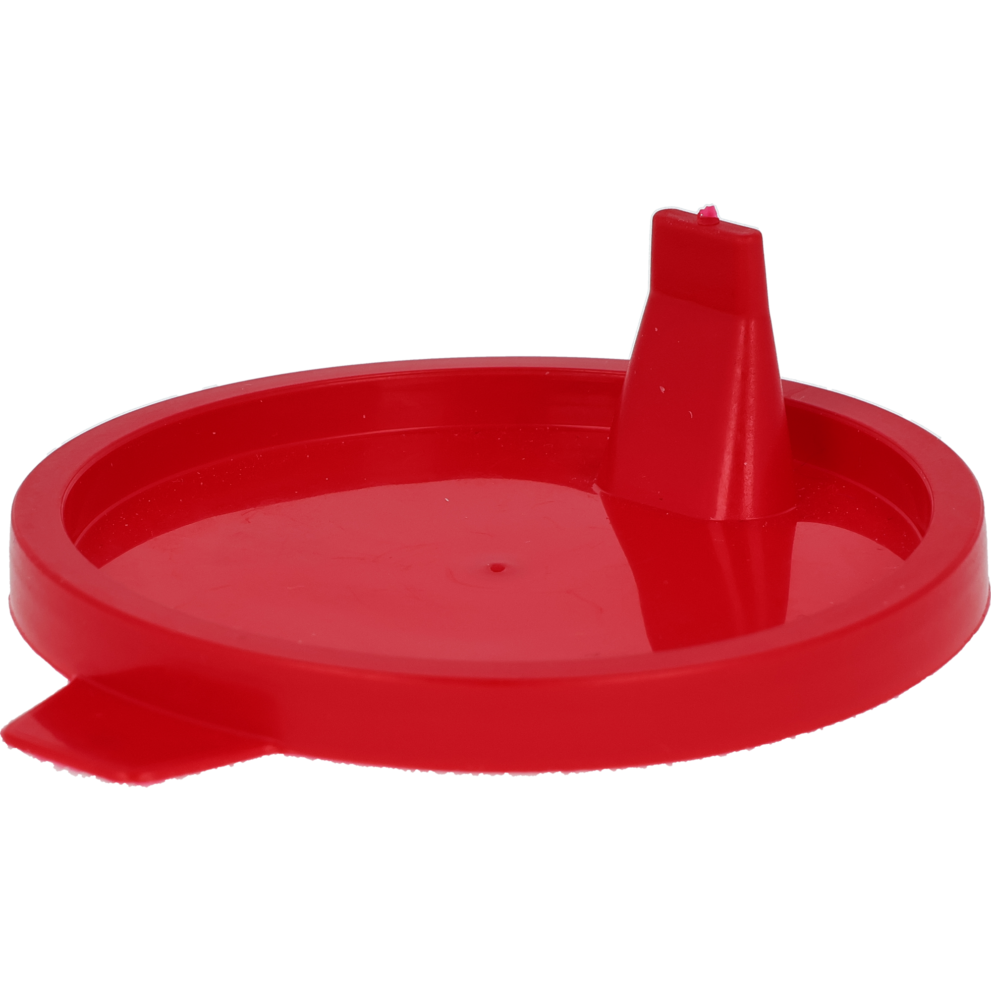 Couvercle à encliqueter rouge avec bec verseur