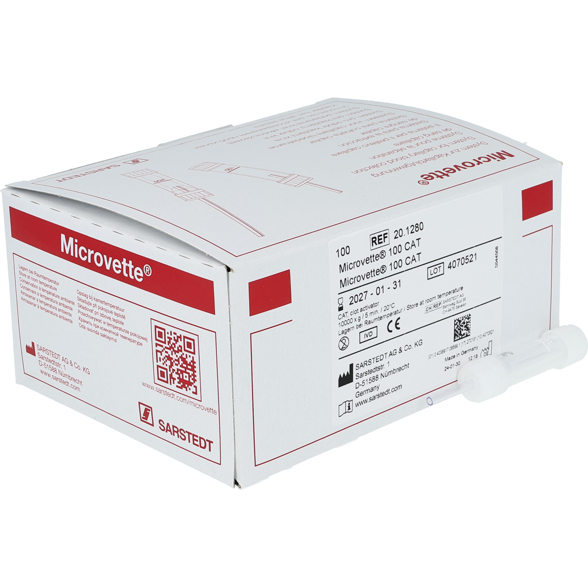 Microvette 100 Serum CAT, 100 µl Microvette 100 Serum CAT, 100 µl