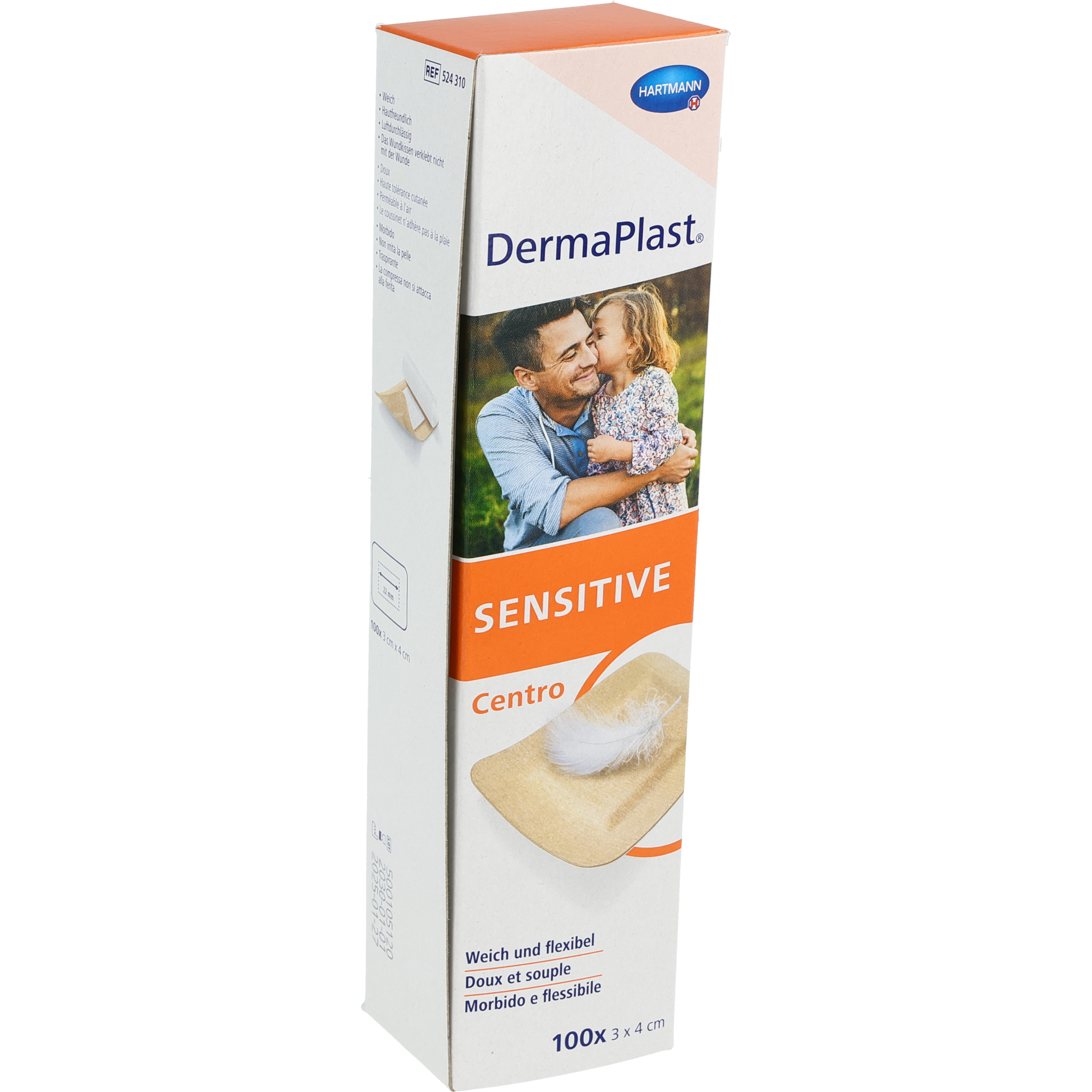 DermaPlast Sensitive hautfarben Zentriertes Wundkissen